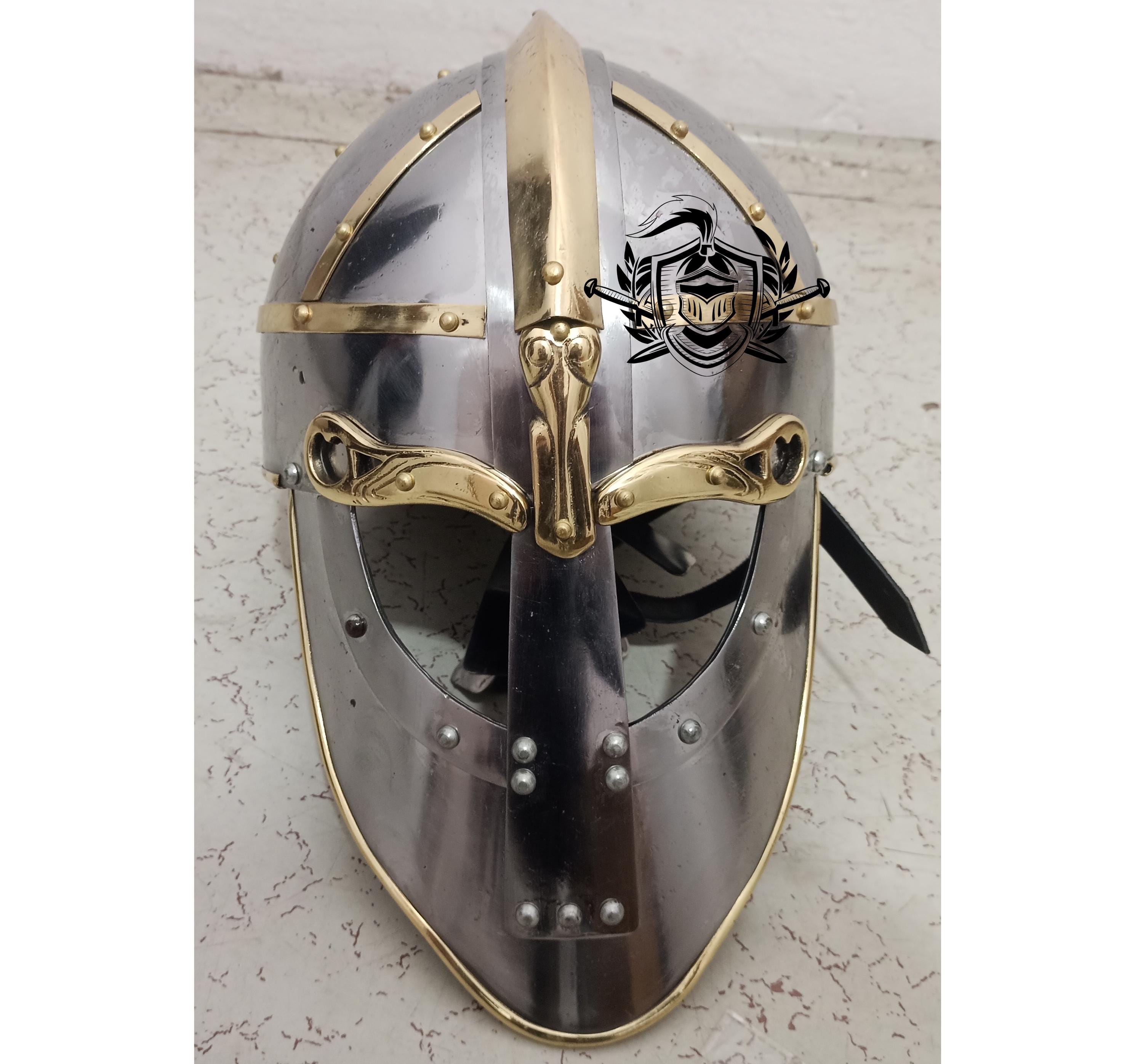 Viking Valsgärde 5 Helmet Mild Steel 18 Gauge Viking Helmet For larp, Cosplay & Reenactment | Labor Day , Easter's Day Gift |