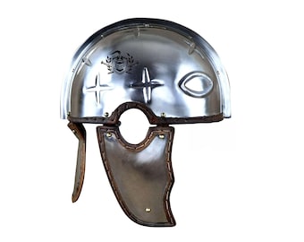 Late-Roman Intercisa II Helmet: 18 Gauge Mild Steel Larp Cosplay Armor