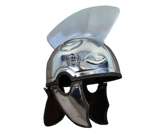 Late Roman Intercisa Helmet: 18 Gauge Mild Steel Larp Armor