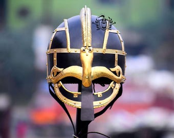Hełm wikingów ze stali miękkiej o grubości 16 mm, czarny, do larpów, cosplayu i rekonstrukcji
