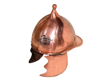 Roman Bronze Montefortino Helmet: 18 Gauge Larp Cosplay Armor