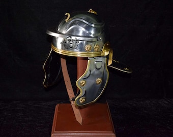 Roman Imperial Gallic Centurion Helmet: 18 Gauge Steel LARP Armor