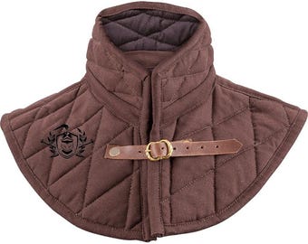 Medieval Padded Gambeson Collar: Arming Neck Protection for LARP & Reenactment