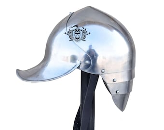 Medieval Gallowglass Helmet: 18 Gauge Mild Steel Reenactment Armor