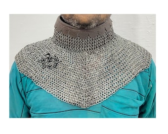 6mm Riveted Chainmail Gorget: Mild Steel LARP Armor
