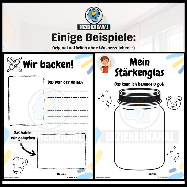Portfoliovorlagen für die Kita und Krippe und Kindergarten