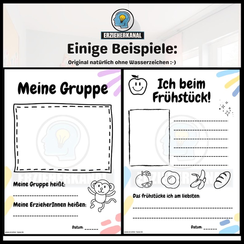 Portfolio Kindergarten Kita und Krippe Erzieher