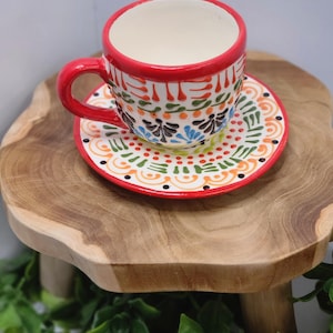 Talavera ceramic  Coffee cup set / Tea  Set - Juego de Taza estilovTalavera- handmade