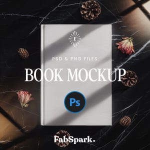 Hardcover Book Mockup, POD Journal Cover Mockup, Canva Book Mockup, Photoshop Book Mockup, Printify Blank Book, Ebook Mockup, PSD Book Cover