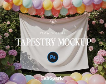 Party Tapestry Mockup, Birthday Party Banner Mockup, Horizontal Tapestry Mockup, Bachelorette Party Mockup, Bachelorette Backdrop Mockup