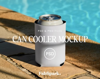 Can Cooler Mockup, Blank Can Cooler Sleeve, POD Can Cooler Mockup, Photoshop PSD Can Sleeve Mockup, Smart Object, Regular Can Template