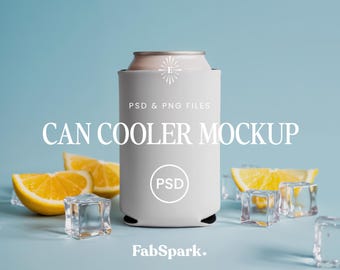 Can Cooler Mockup, Photoshop PSD Can Sleeve Mockup, Blank Can Cooler Sleeve, POD Can Cooler Mockup, Smart Object, Regular Can Template