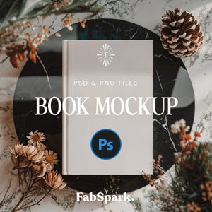 Hardcover Book Mockup, POD Journal Cover Mockup, Canva Book Mockup, Photoshop Book Mockup, Printify Blank Book, Ebook Mockup, PSD Book Cover