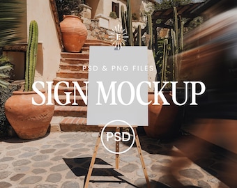 Wedding Welcome Sign Mockup: 18x24 PSD Smart Object (Digital Download)