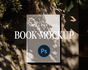 Hardcover Book Mockup: PSD Template for Printify, Canva, Photoshop (Digital Download)