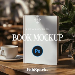 PSD Book Cover Mockup, POD Journal Cover Mockup, Canva Book Mockup, Photoshop Book Mockup, Printify Hardcover Book, Blank Book, Ebook Mockup
