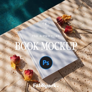 Hardcover PSD Book Cover Mockup, POD Journal Cover Mockup, Canva Book Mockup, Photoshop Book Mockup, Printify Blank Book, Ebook Mockup