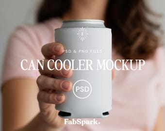 Can Cooler Mockup, Blank Can Cooler Sleeve, POD Can Cooler Mockup, Photoshop PSD Can Sleeve Mockup, Smart Object, Regular Can Template