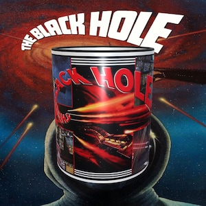 The Black Hole 11oz Dishwasher Safe Coffee Mug, Black Inside, Black Handle