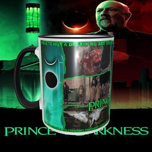 Prince Of Darkness 11oz Dishwasher Safe Coffee Mug, Black Inside, Black Handle