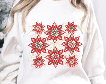 Kerstster truien voor vrouwen, vintage vakantietrui, kerstcadeau voor haar, outfit kerstfeest, gezellig en feestelijk sweatshirt