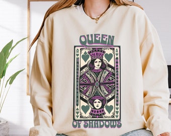 Sweatshirt Queen of Shadows: retro-gotisch valentijnscadeau