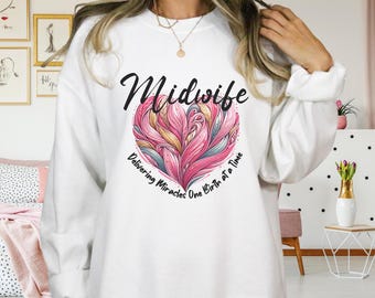 Verloskundigensweater: gezellige katoenmix Labour & Delivery-trui