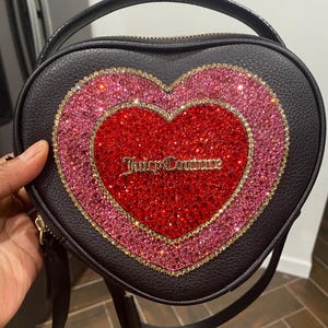 Blinged Juicy Couture Heart Crossbody Purse