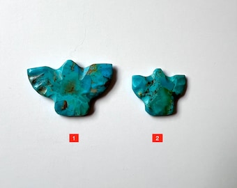 Thunderbird hand carved turquoise fetish beads by Matt Mitchell two sizes