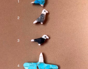 Cuentas de fetiche de águila, cuenta de pájaro tallada a mano, pájaro fetiche, cuenta de pájaro fetiche, pájaro, fetiche de águila, cuenta de turquesa de águila