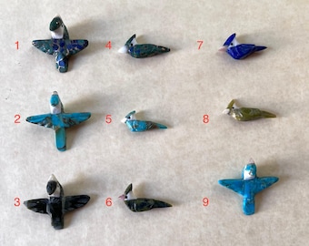 Blue Jay fetish beads, hand carved bird bead, fetish bird, fetish bird bead, bird, blue jay fetish, Matt Michell