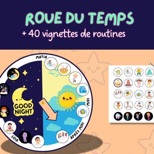 Wheel of time, wheel of children&#39;s routines, 24-hour wheel for children, children&#39;s routine, kindergarten, homeschooling, coschooling, finding your way in time