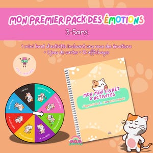 Pack des émotions, roue des émotions, livret activités émotions, jeux émotions, émotions maternelle pdf, téléchargement numérique