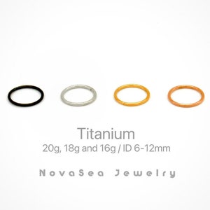 20G/18G/16G Titan Klappsegment Nasenring - Septumring - Nasenreifen - Knorpelohrring - Nahtloser Klappklickerreifen