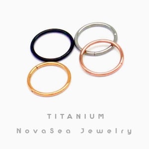 20G/18G/16G Titan Klappsegment Nasenring - Nasenbügel - Septumring - Knorpelohrring - Nahtloser Klappklickerreifen