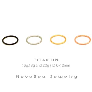 20G/18G/16G Titan Klapp Segment Nasenringe - Nasenreifen - Hoop Ohrringe - Septum Ringe - Nahtlose Klapp Hinged Clicker Hoop - Knorpel Hoops