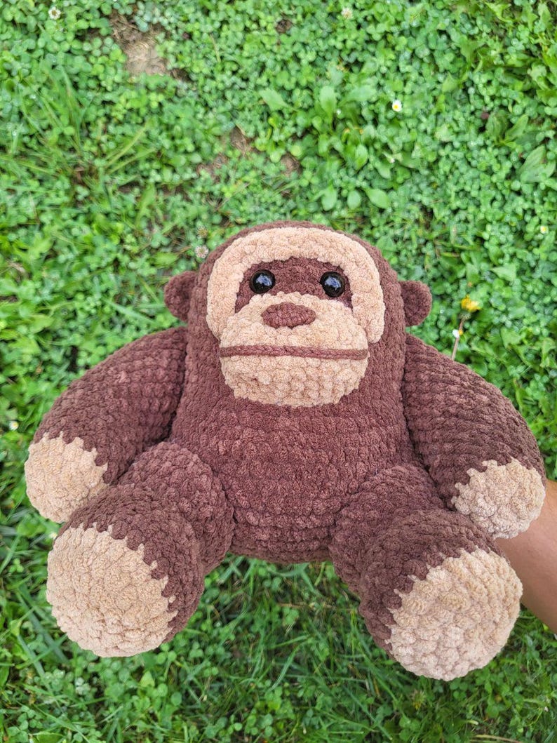 Crochet Monkey PDF Pattern, Amigurumi Riller Plush Toy Tutorial, DIY ...