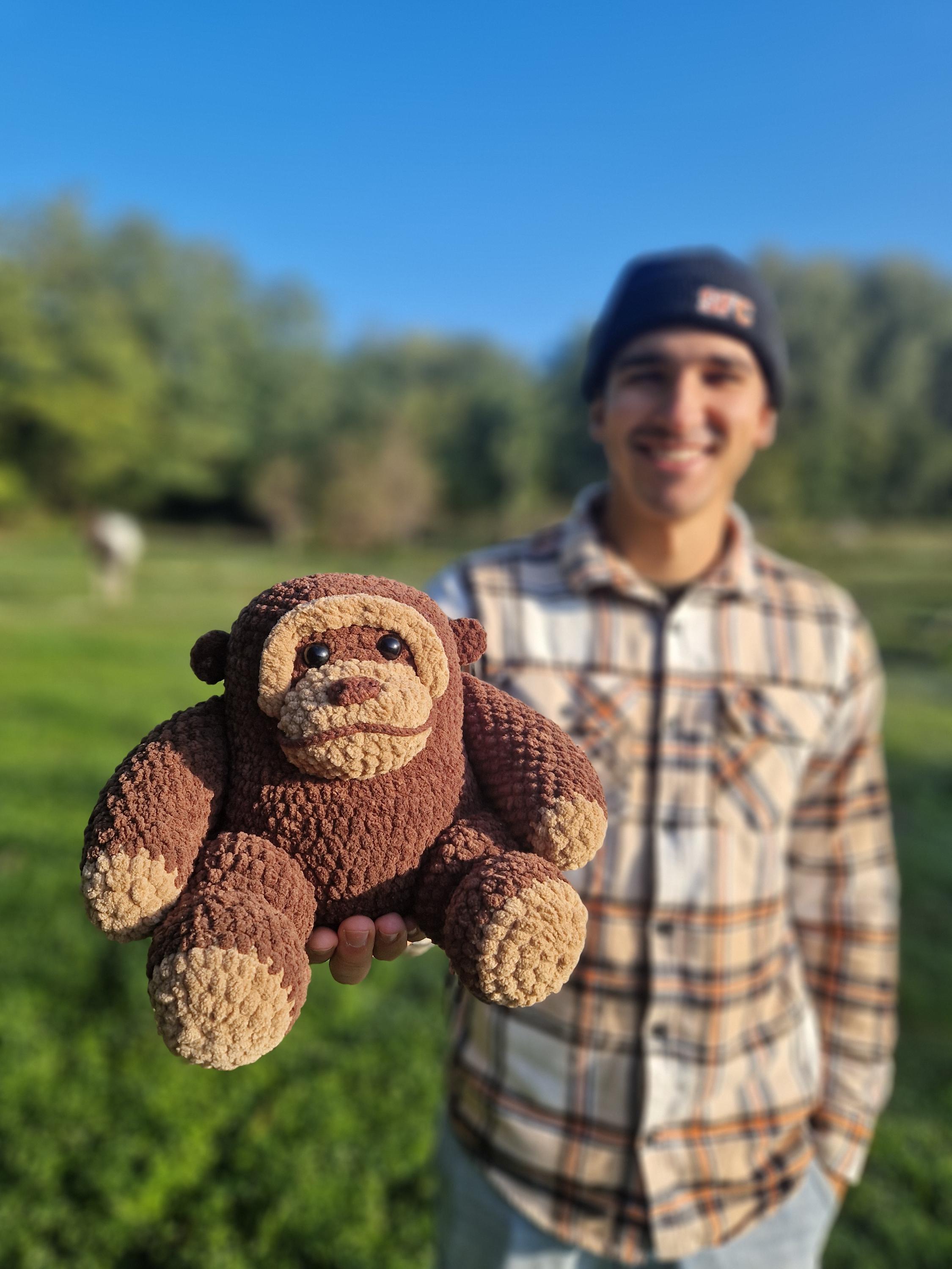 Crochet Monkey PDF Pattern, Amigurumi Riller Plush Toy Tutorial, DIY ...
