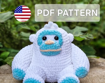 Crochet Yeti Pattern | Cute Amigurumi Snow Monster Toy