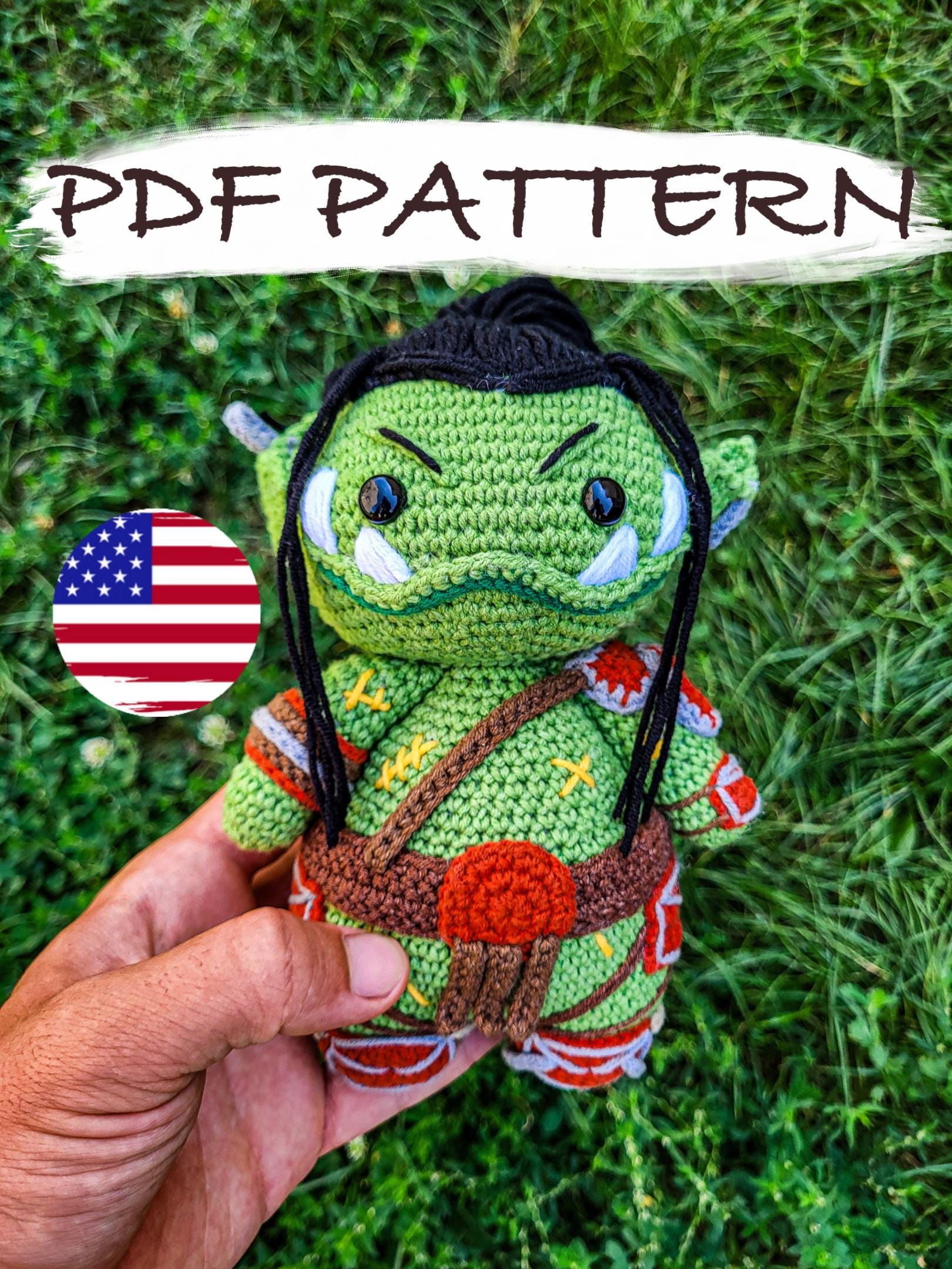 30 DnD Crochet Patterns for Dice Bags, Plushies, and Tabletop Gifts 24 Crochet Orc Pattern