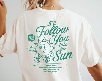 Comfort Colors Into the Sun T-Shirt: Vintage Distressed Graphic, Oversized Shirt, Trendy Tee, Gift for KPop Lover, BTS Song Army Tee