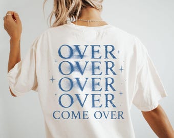 BTS Shirt, Comfort Colors Graphic Shirt, Distressed Print Oversized Shirt, Trendy Tee,  Gift for KPop Lover, Army Tshirt, BTS Song Come Over