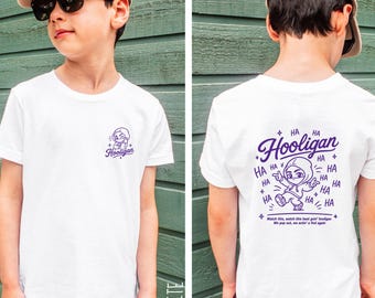 Older Kids Tee Hooligan T-Shirt, Graphic Youth Shirt, Trendy Tee, Gift for KPop Lover, BTS Song Army Tee