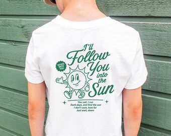 Kids Into the Sun T-Shirt: Vintage Retro Graphic, Cute Shirt, Trendy Tee, Gift for KPop Lover, BTS Song Army Tee