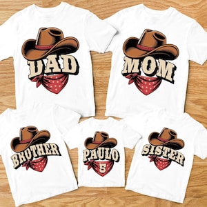 Rodeo Birthday Party Matching Family Shirts, Western Rodeo Mama Daddy Tshirts, Cowboy Cowgirl Birthday Outfit, Rodeo Matching Family Shirts