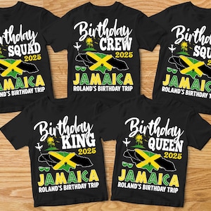 Jamaica Birthday Trip T-shirt, Personalized Name Birthday Shirt, Jamaica Birthday Queen Tee, Jamaica Birthday Crew Shirt, Birthday Squad Tee