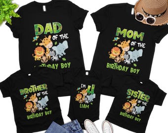 Safari Family Matching Shirts, Safari Birthday Boy, Safari Birthday Outfit, Family Safari Shirts, Birthday Family Shirt, Zoo Birthday Shirts