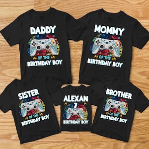 Matching Gamer Birthday Shirt, Family Birthday Shirt, Gaming Boy Birthday Shirt, Video Game Birthday Themed Shirts, Custom Gamer Shirt