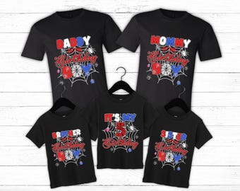 Custom Family Spider Shirt,Sweatshirt,Hoodie, Family Matching Shirts, Spider Daddy, Spider Mommy Shirts, Marvell Family Tee,Spiderman Family
