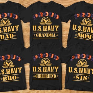 Personalized Proud Navy Family Shirts, Navy Graduation Shirts, Navy Custom Shirt, Military Shirt, Proud Navy Mom Dad Shirts, Boot Camp Shirt